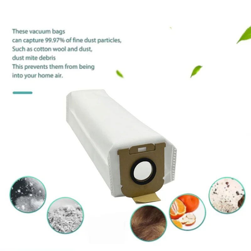 A44T 12PCS For Dreame Z10 Station Robot Vacuum Cleaner Dust Bag Replacement Spare Parts Non-Woven Garbage Dust Bag