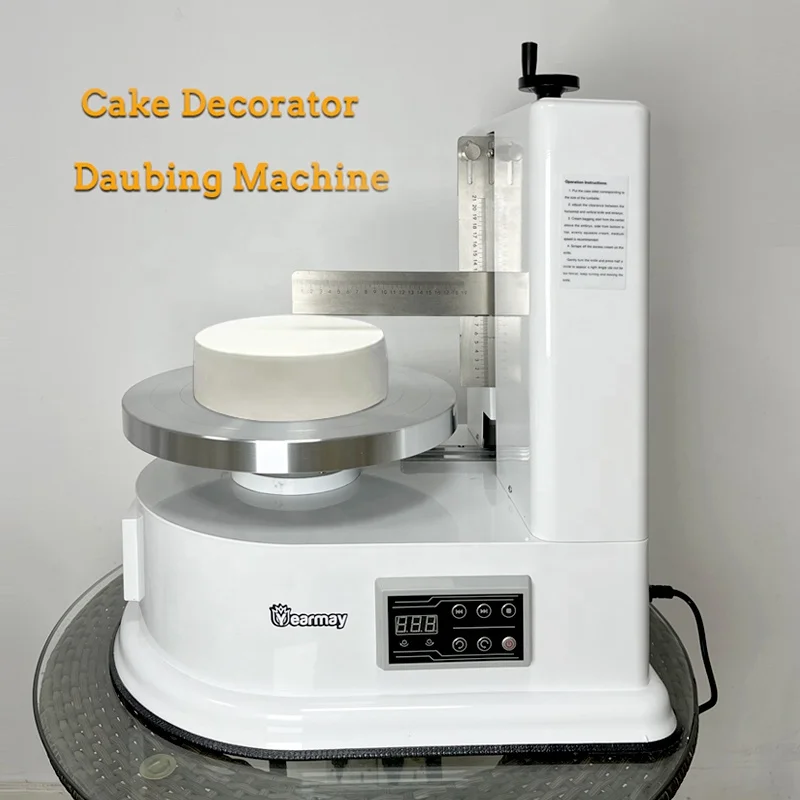 Automatic Birthday Cream Decorating Cake Frost Smoother Spreader Form Plaster Spread Filling Smooth Coat Make Icing Machines