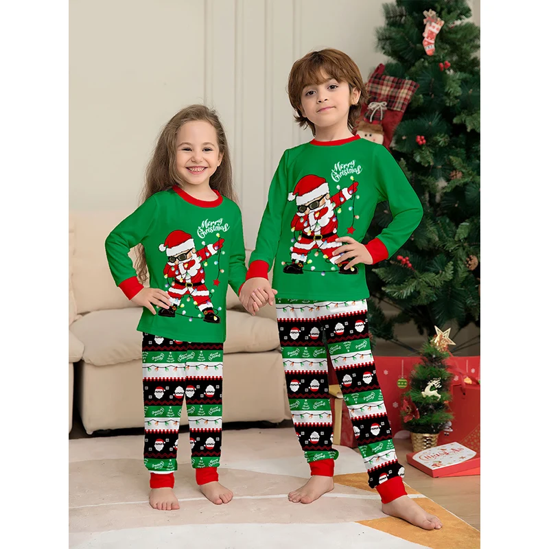 2024 New Christmas Matching Family Pajamas Outfits Xmas Adult Mother Father Kids Set Baby Romper Sleepwear Family Look Pyjamas