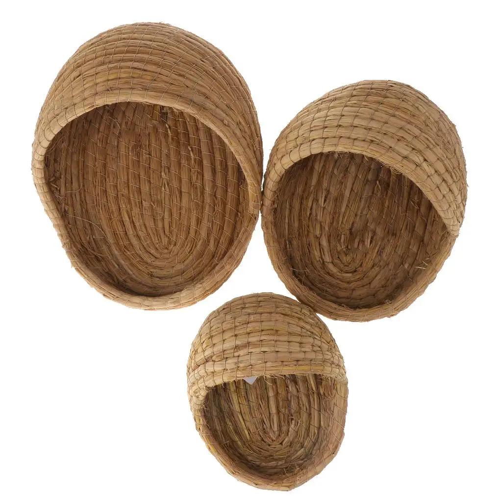 Blesiya Straw Handcraft Nest for Pet Small Animals Birds / Gerbil / Bunny