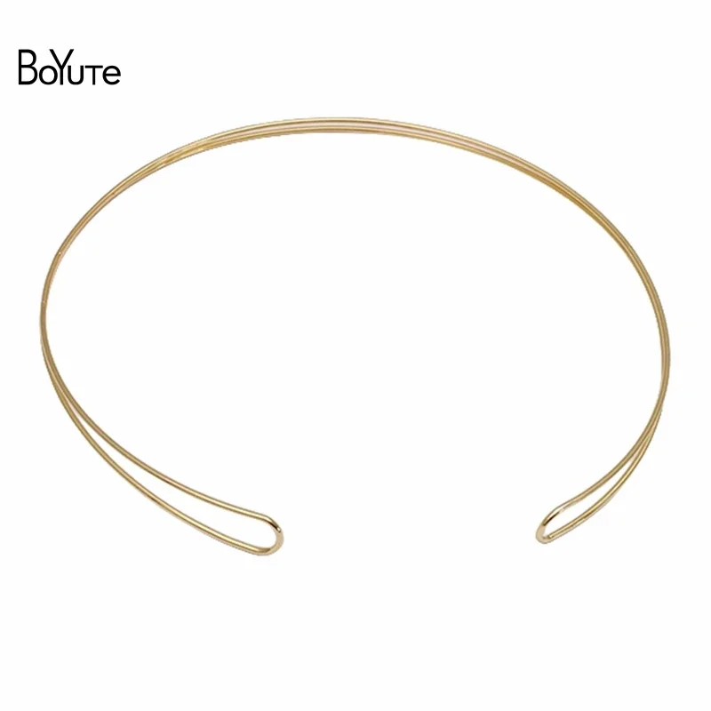 BoYuTe (10 części/partia) 380*1,5 MM metalowe żelazne podwójne linie akcesoria Handmade Diy włosy korona materiały do wyrobu biżuterii
