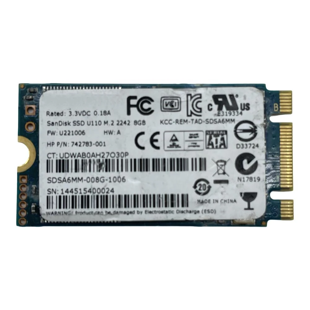 SSD Solid State-schijf mSATA 742783 -001 Geschikt voor SanDisk SSD Solid State Disk mSATA 8GB