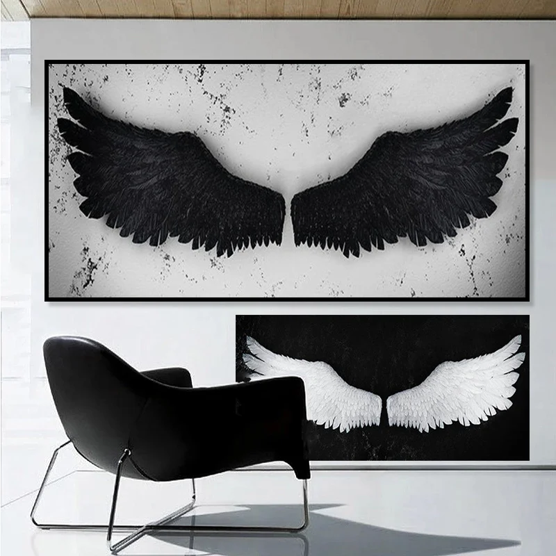 

Nordic Feathers Angel Wings Posters And Prints Scandinavian Wall Art Canvas Painting Abstract Graffiti Decor Hotel Wall Pictures