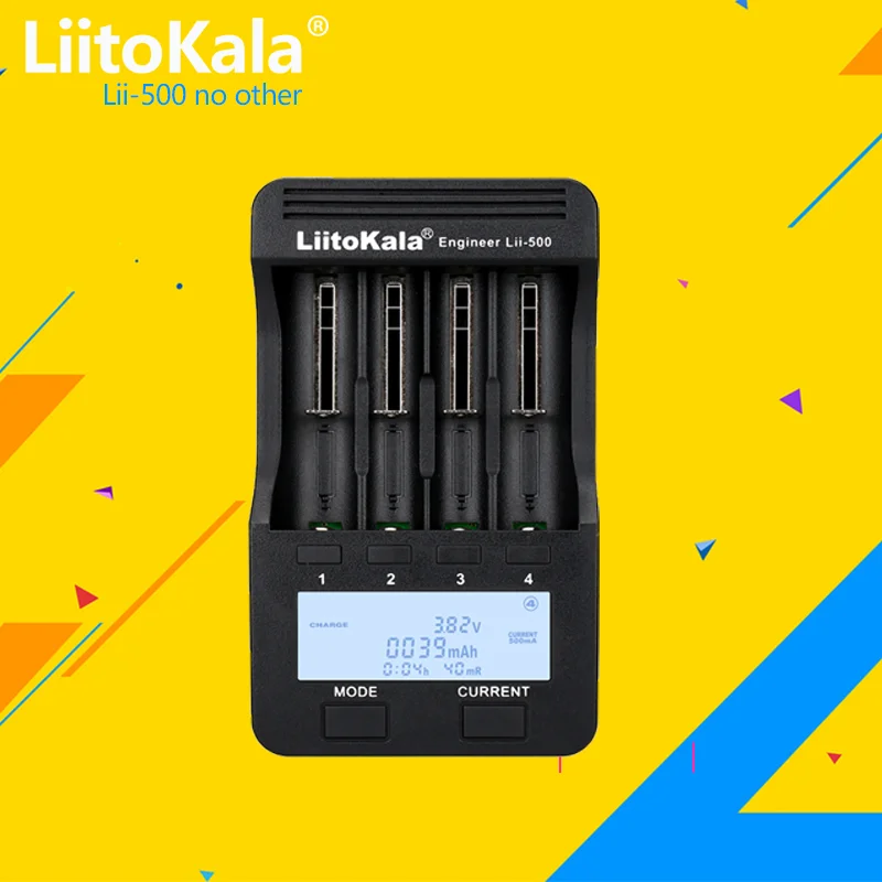 LiitoKala Lii-500 nie ma innego inteligentna ładowarka do akumulatora wyświetlacza LCD dla 18650 26650 16340 18350 3.7V 1.2V Test baterii pojemność