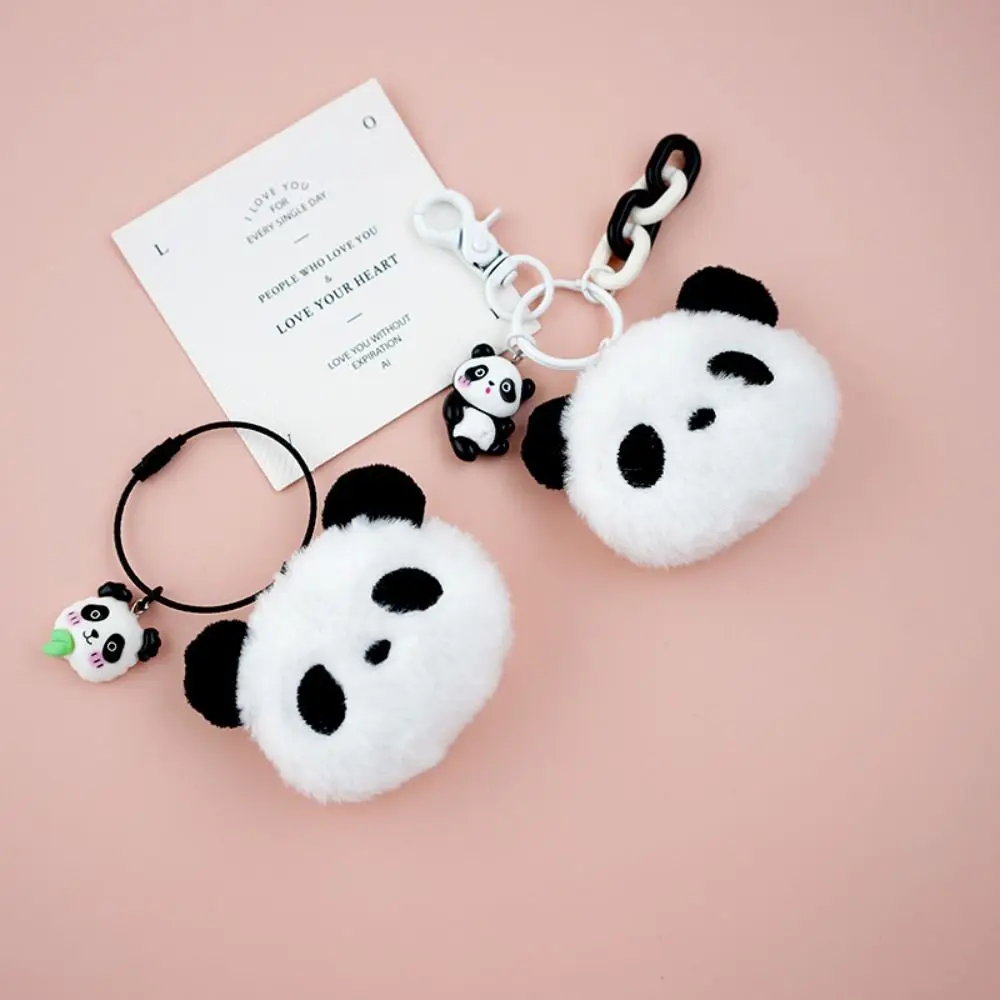 Porte-clés en tube de bambou en peluche de dessin animé, pendentif animal Kawaii, porte-clés doux, pendentif clé de voiture, mode mignonne