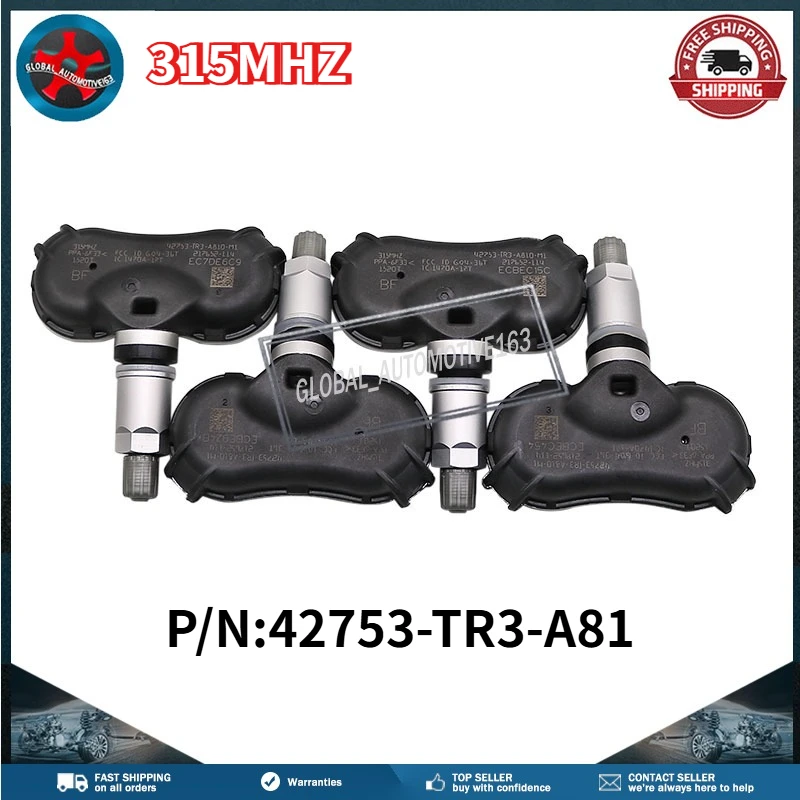 

TPMS Tire Pressure Monitoring Sensor 42753-TR3-A81 315MHZ 42753-TR3-A810-M1 For Honda Fit Odyssey