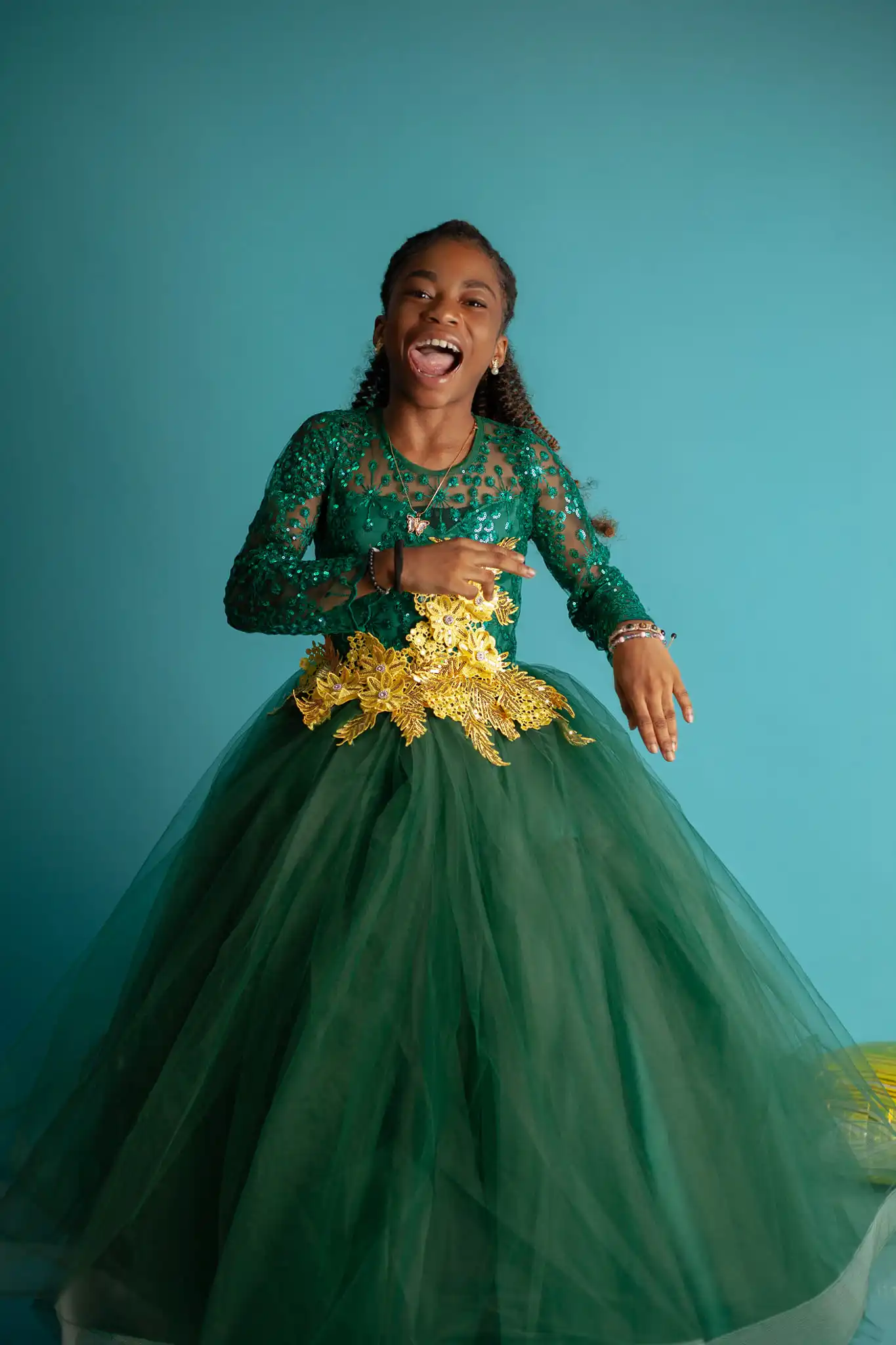 Verde escuro crianças vestidos de festa de aniversário personalizado manga longa vestidos da menina de flor para o casamento do bebê meninas baile de formatura para o natal