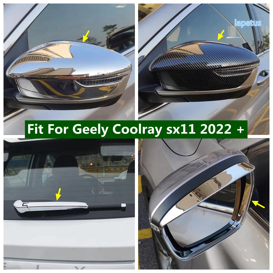 

Rear View Mirror Rain Eyelid Window Wiper Decoration Frame Cover Trim Fit For Geely Coolray sx11 2022 2023 Car Accessories