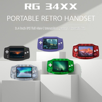 Ampown Rg 34xx Convenient Retro Game Players 3.4'' Ips Oca Full Fit Classic Wireless Wifi Video Game Console Retro Arcade Gifts