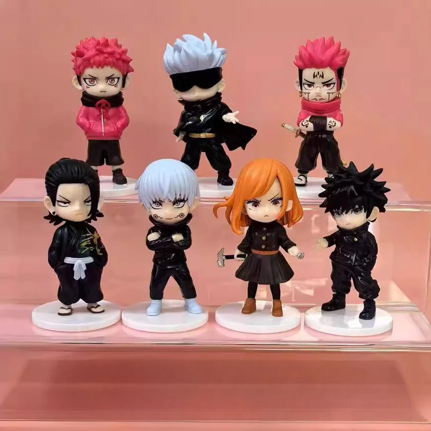 10.5CM 7-Piece Ornament  Character Jujutsu Kaisen PVC Statue Action Figurine Desk Collectible Anime Model Toys Figures Gift