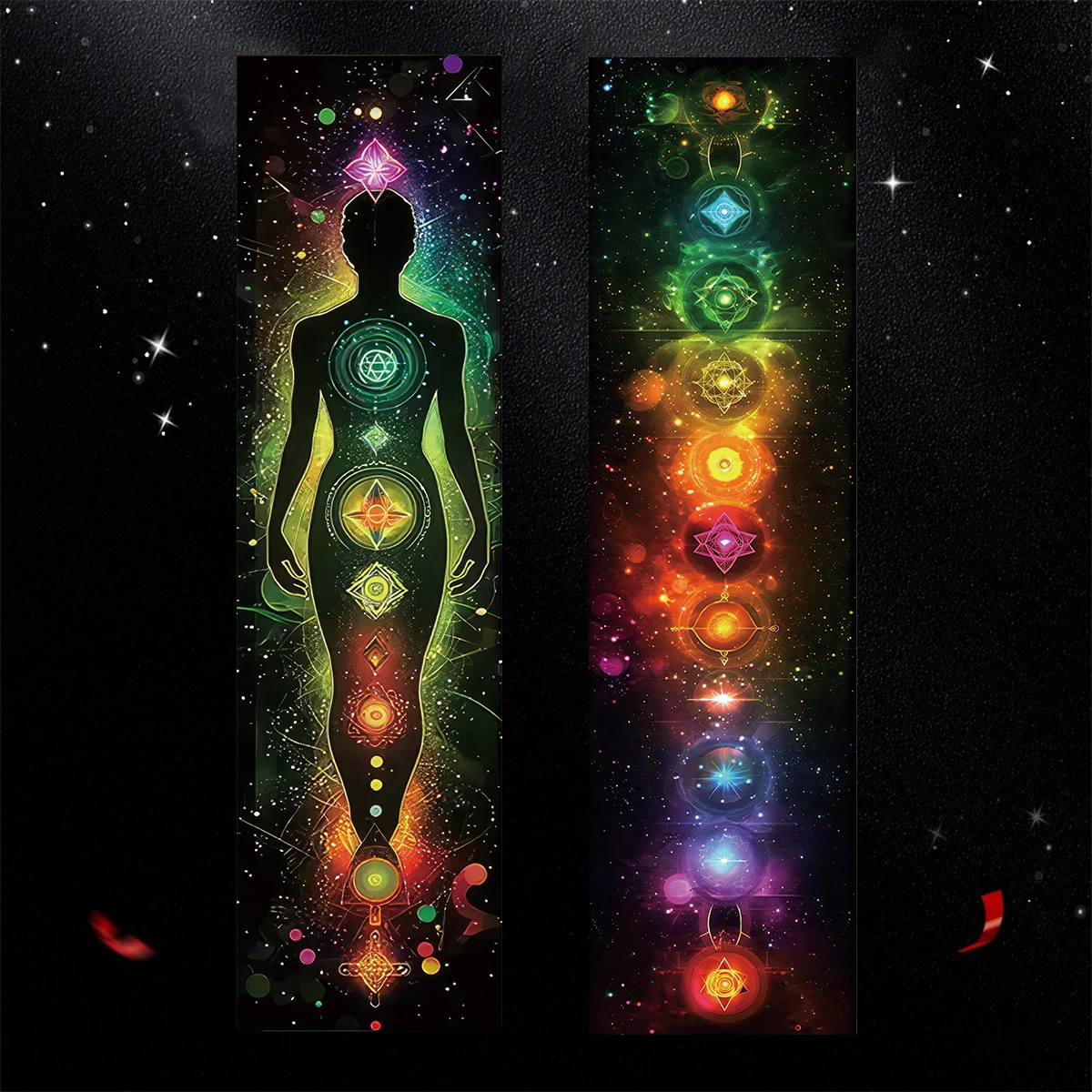 Human Energy Center and Balance Tapestry Wall Hanging Hippie Bohemian Chakra Wall Decoration Vibrant Yoga Meditation Home Decor