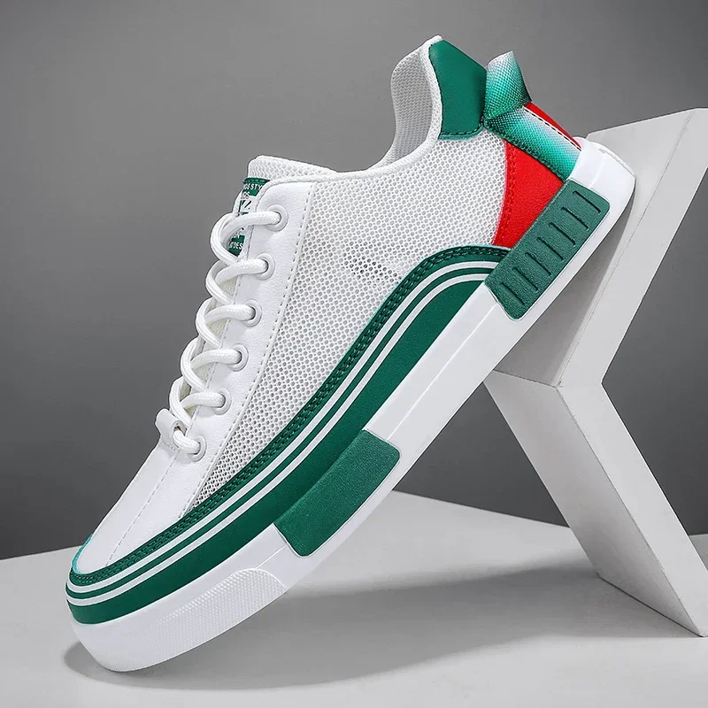2024 męskie wulkanizowane trampki nowe tenisowe buty do chodzenia sportowe buty na deskorolkę siatkowe oddychające obuwie męskie wiosna lato