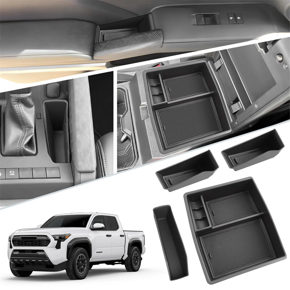 For Toyota Tacoma 2024 Center Console Organizer Armrest Storage Gear Shift Storage Side Door Storage Tray Accessories