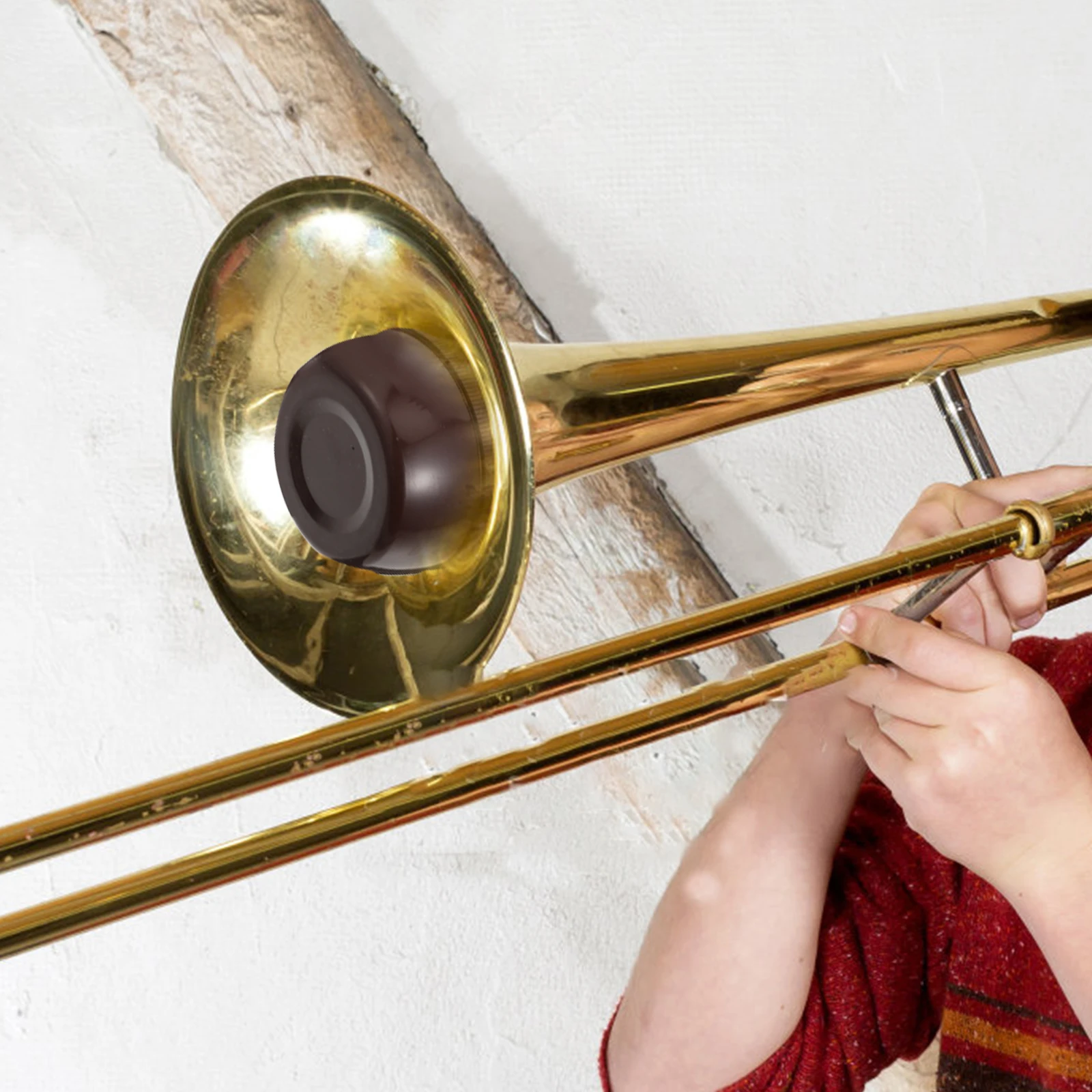 

1pc Trombone Mute Dampener Silent Practice Noise Removal Tool Plastic Durable Musical Instrument Part For Trombone