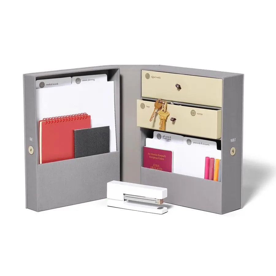 

AllinOne Desk Organizer Slate Gray Keep Desk, Office, and Home Organized AllInOne Storage System for Important Files, Documents,