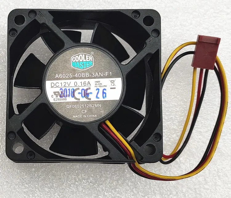 

DF 0602512 B2MN A6025-40BB-3AN-F1 6025 Вентилятор 6 см 3-линейный двухшаровой охлаждающий вентилятор постоянного тока 12 В 0,15 А
