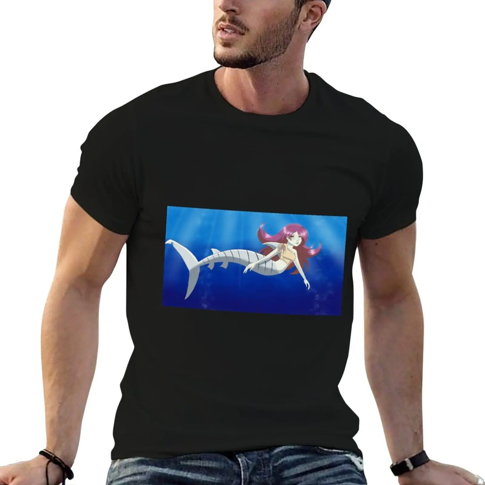Tiger Shark Mermaid T-Shirt Labor Work Casual T-Shirt