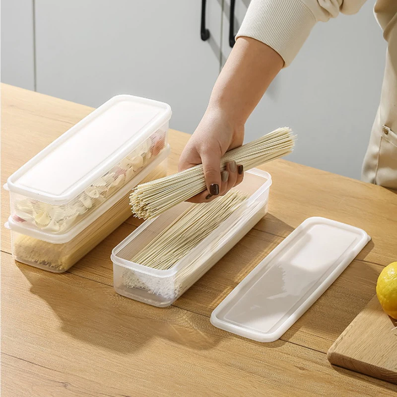 Kitchen Noodle Spaghetti Container Household Cereal Preservation Storage Box With Cover Spaghetti Box Kitchen Food Container