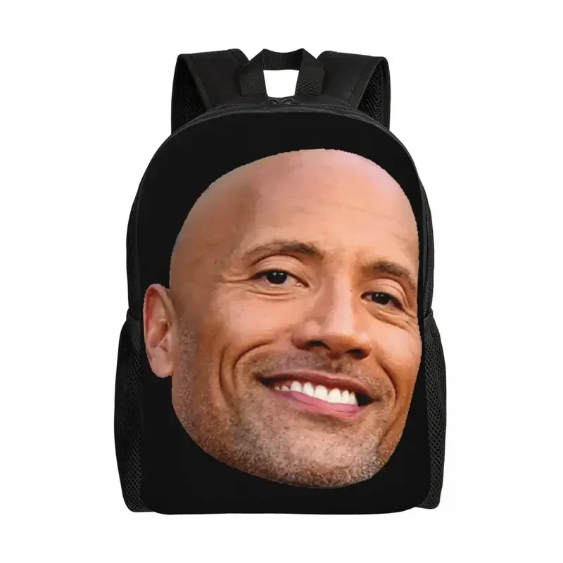 

Custom The Rock Face Dwayne Backpacks for Women Men Water Resistant College School American Actor Johnson Bag Printing Bookbags