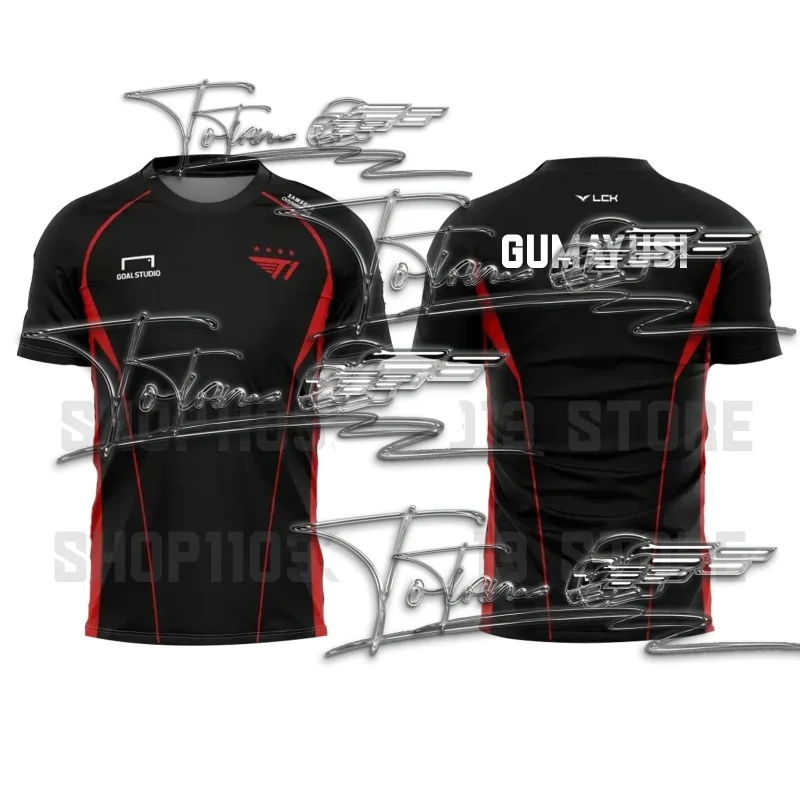 

Футболка Faker T1 Team с 3D-принтом, униформа команды спортивного чемпионов LOL, дышащая, 2024 г.