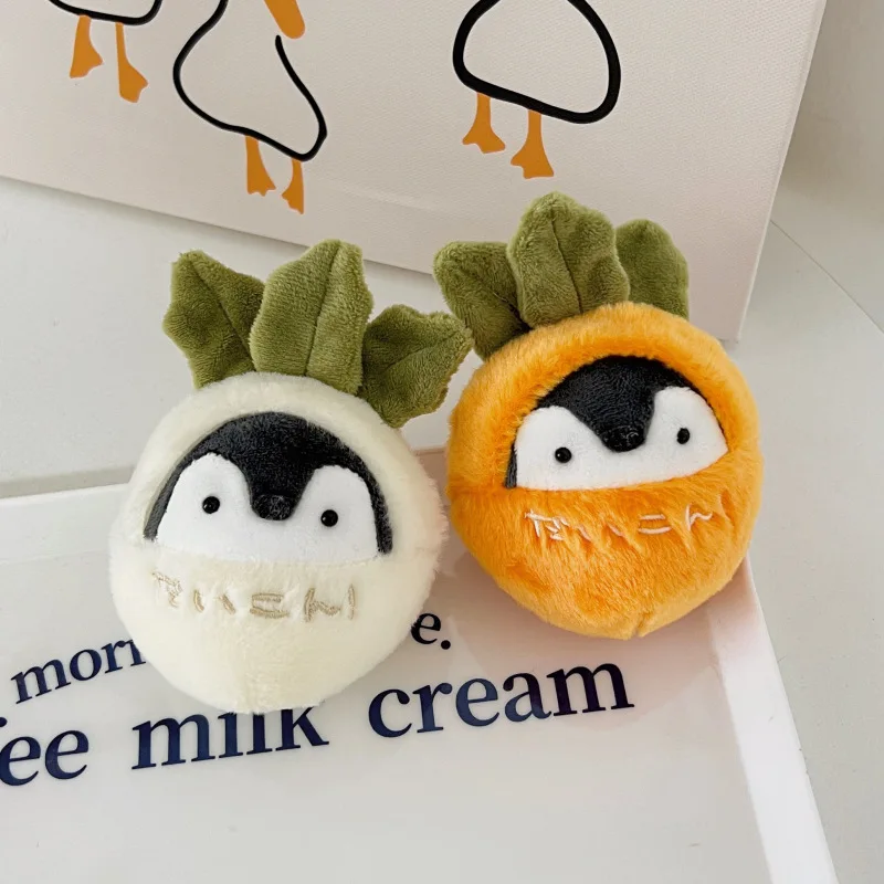 Stuffed Animals Plush Carrot Penguin Doll Keychain Pendant Creative Cute Plush Toys Juguetes Soft Cadeau Maitresse Ecole Present