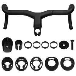Carbon Handlebar Road Bicycle Bent Handlebar Road Bike Integrated Inner Handlebar 28.6/31.8mm Bicycle Frame Parts