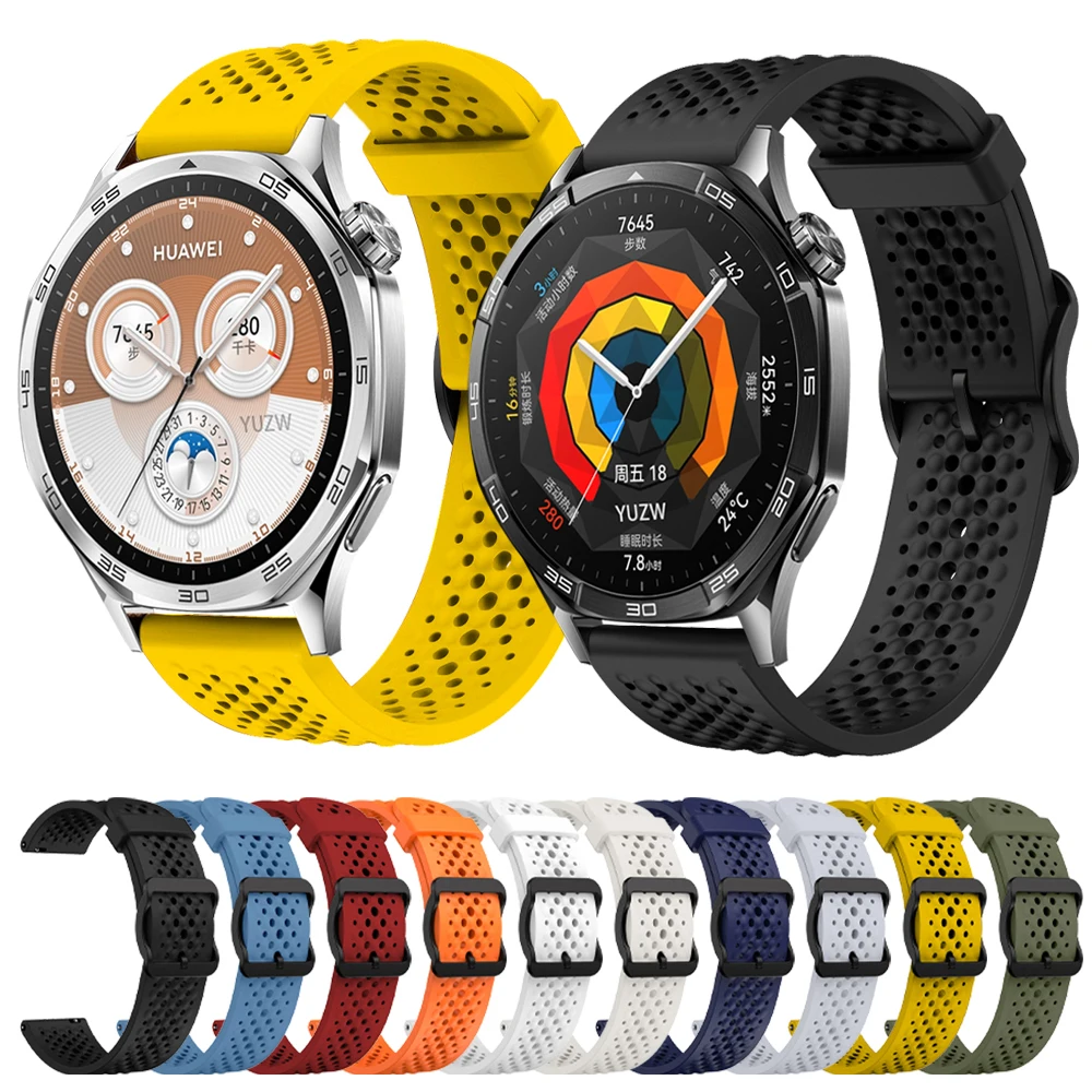 Silicone Strap Watchband For HUAWEI WATCH GT 5 GT4 3 SE 2 Pro 46mm WATCH 4 Pro Honor Breathable Band 22mm Quick Releas Bracelets