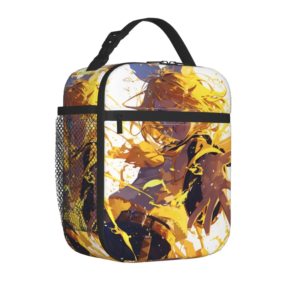 حقيبة غداء معزولة من Kagamine Rin، قابلة لإعادة الاستخدام   حاوية غداء مانغا كبيرة الحجم، صندوق غداء للفتيات والأولاد والكلية في الهواء الطلق