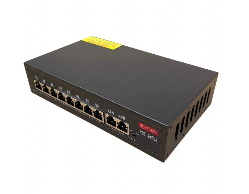 High Quality 120W POE Switch with 8 PoE Port and 2 Ethernet Uplink All Port 100Mbps 10 Port Power Over Ethernet Switch