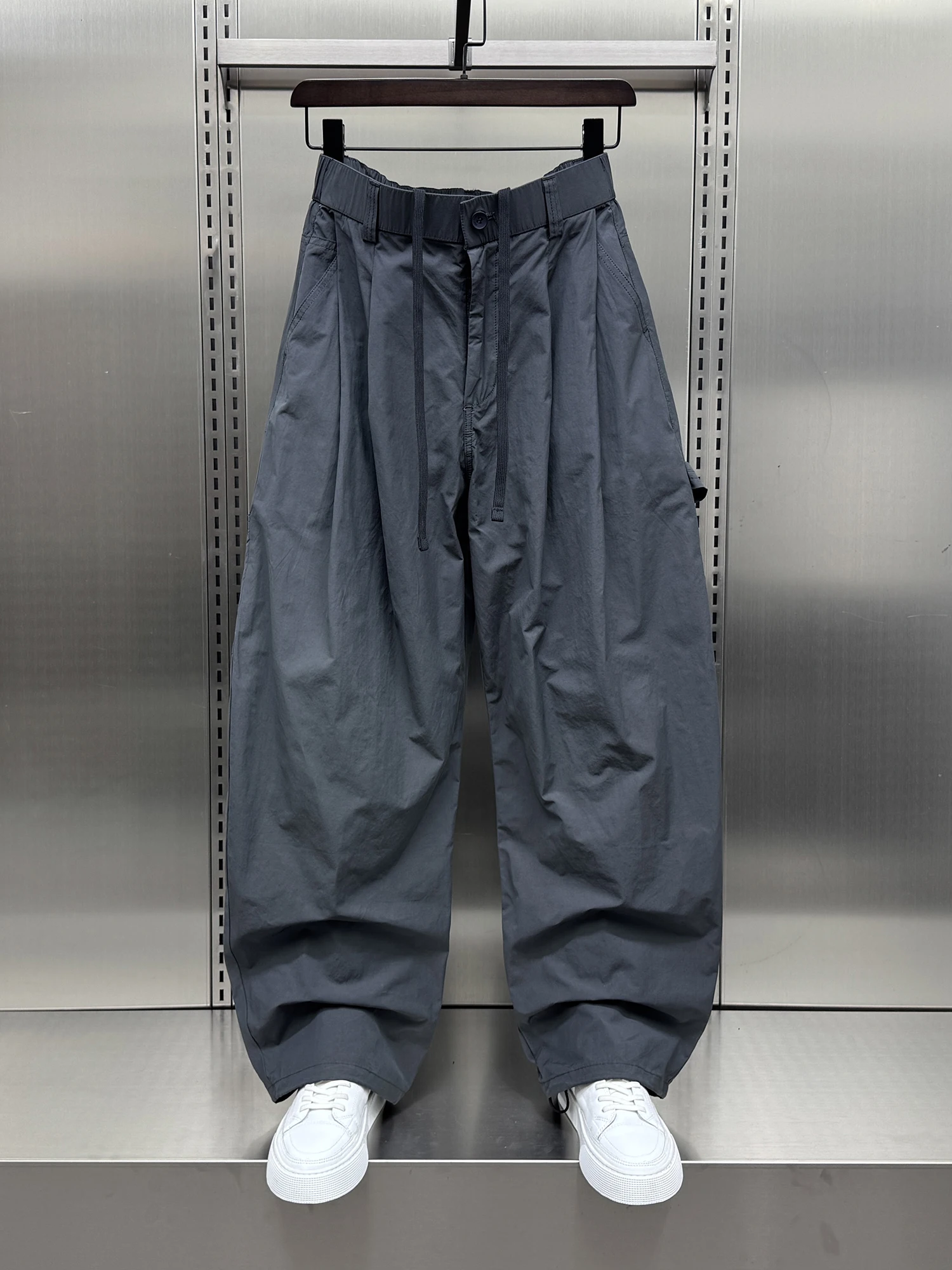 Pantalon de travail à jambes larges et fines, tendance, ample, coréen, Sle Qui, couteau droit sec, décontracté, coupe ample, pour jeunes, été