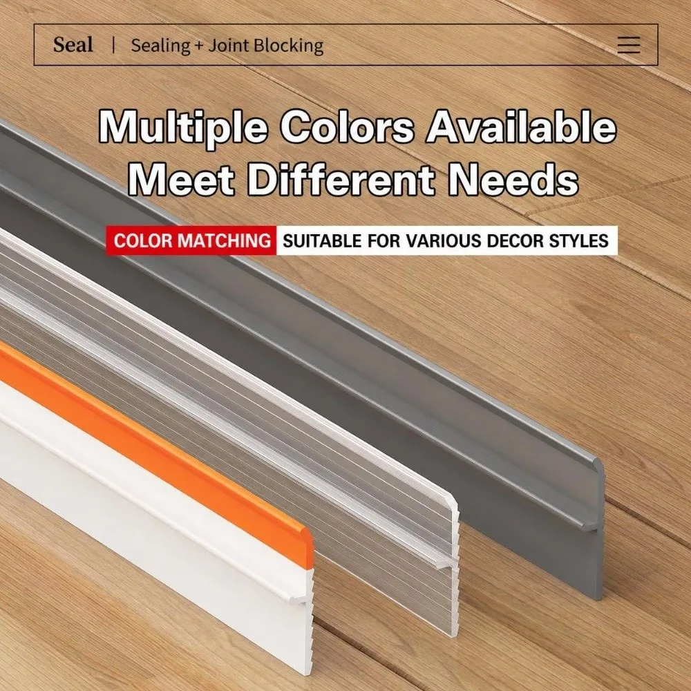 Self Adhesive Cabinet Door Seal Strip Waterproof Strong Rebound Door Gap Filler Easy Installation Practical