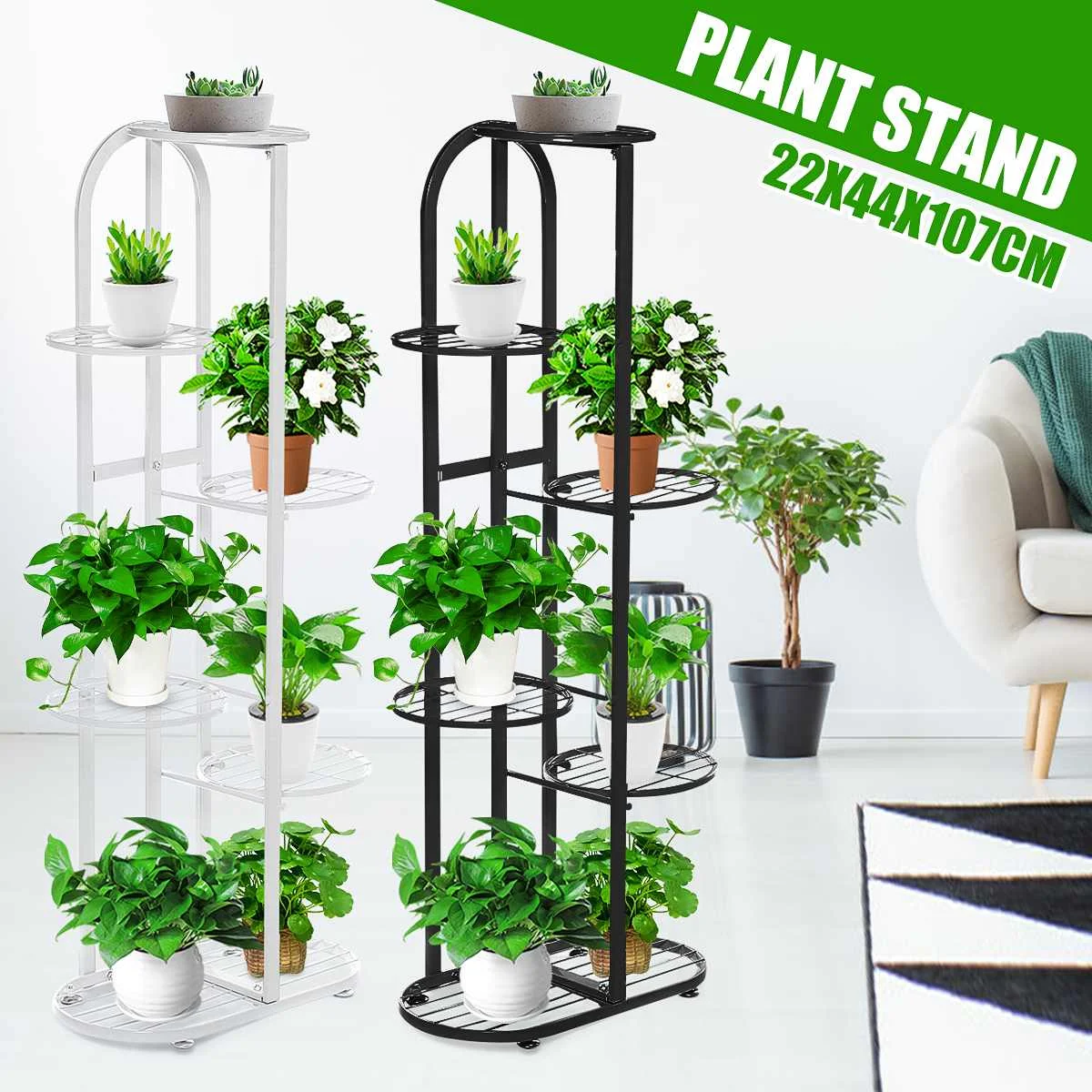 

Multi-tiered Plant Stand 6 Tiers Pine Wood Succulent Pots Planter Display Rack Balcony Potted Flower Rack Shelf Indoor Outdoor