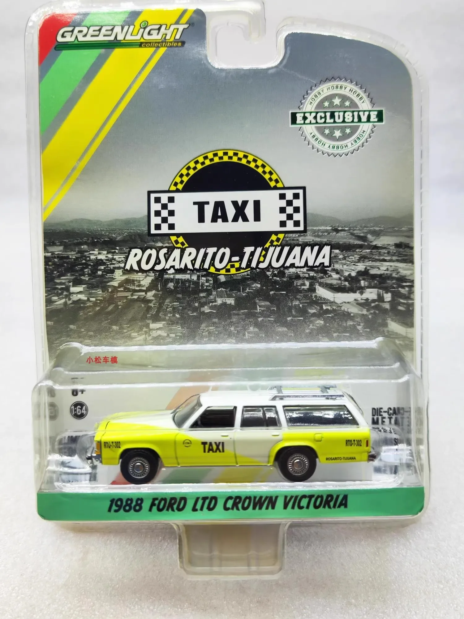 1:64 1988 Ford LTO Crowna Victoria Wagon Taxi Diecast Metal Alloy Model Car Toys For Gift Collection