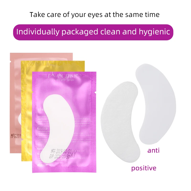 100 double eyelash extension paper patch implantable eye sticker color eye shadow pad under eyelash eye shadow paper patch tips