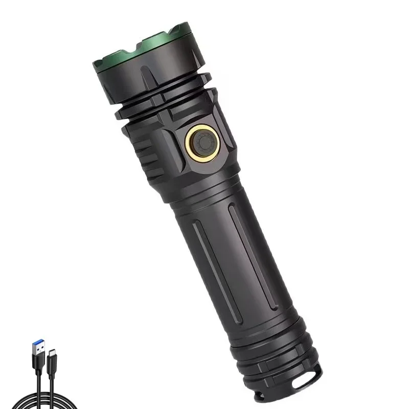 New Model Bright Flashlight High-Lumen Focus Rechargeable Click-Activated Fire Starter Portable Ultra-Bright Long-Range