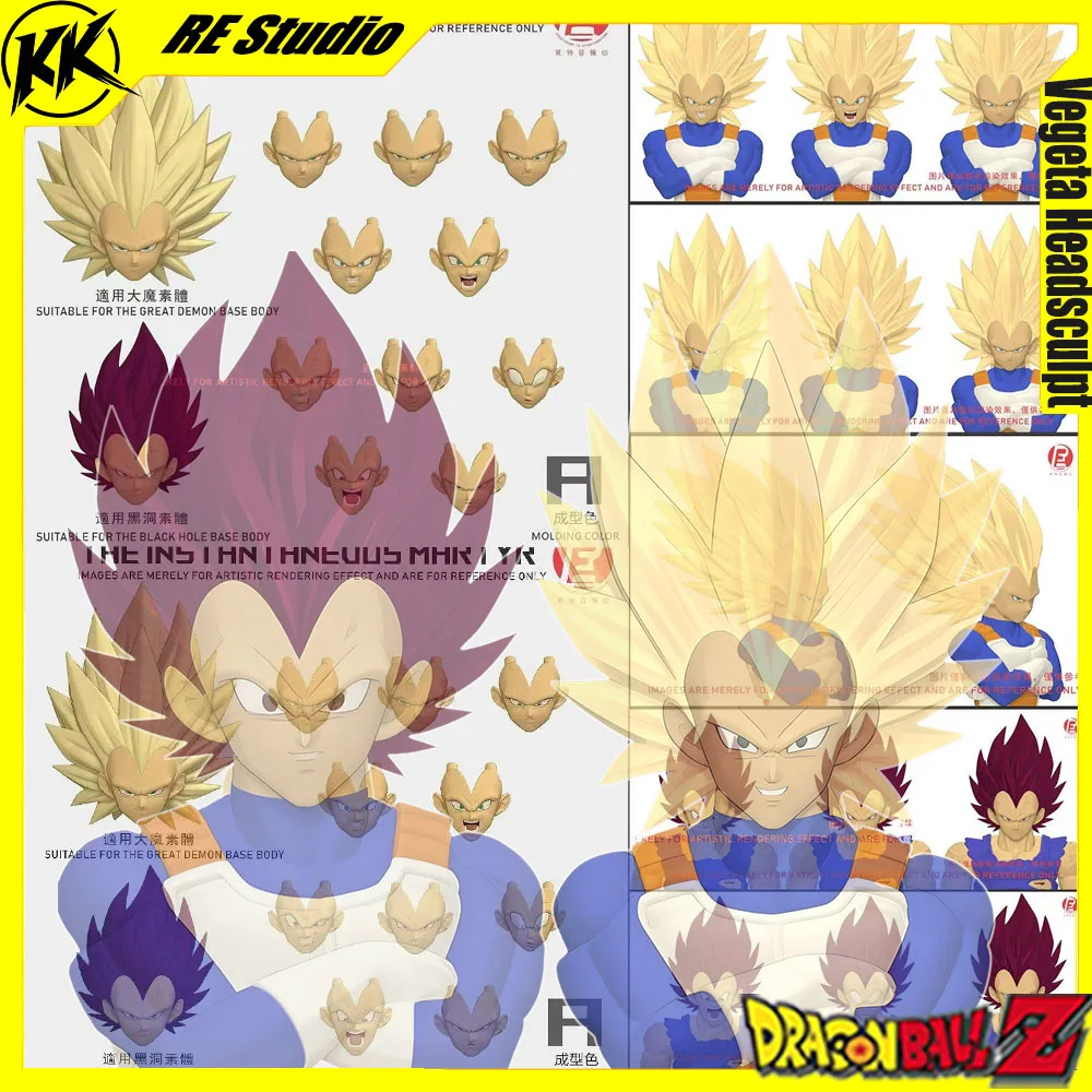 

НОВЫЙ RE Studio Gods of Destruction Vegeta Headsculpt, аксессуары для экшн-фигурок Super Saiyan Dragon Ball Z Shf, модель для мальчиков, игрушки в подарок