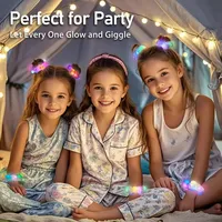 5-50Pcs LED Hair Scrunchie Light Up Hair Scrunchy for Women Satin Elastic Hairband Christmas Glow in the Dark Party Supplies - Image 4