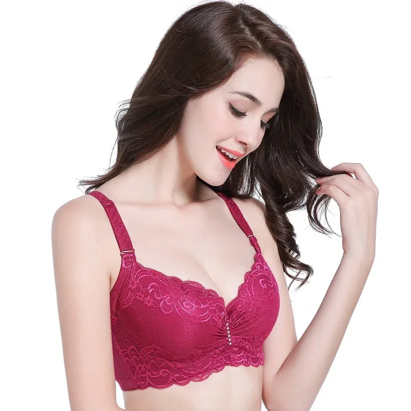 

Lace Sexy Adjustable Oversized Bra, Hot Selling Foreign Trade Item With Steel Rings Gathering Thin Women'S Bra Underwear