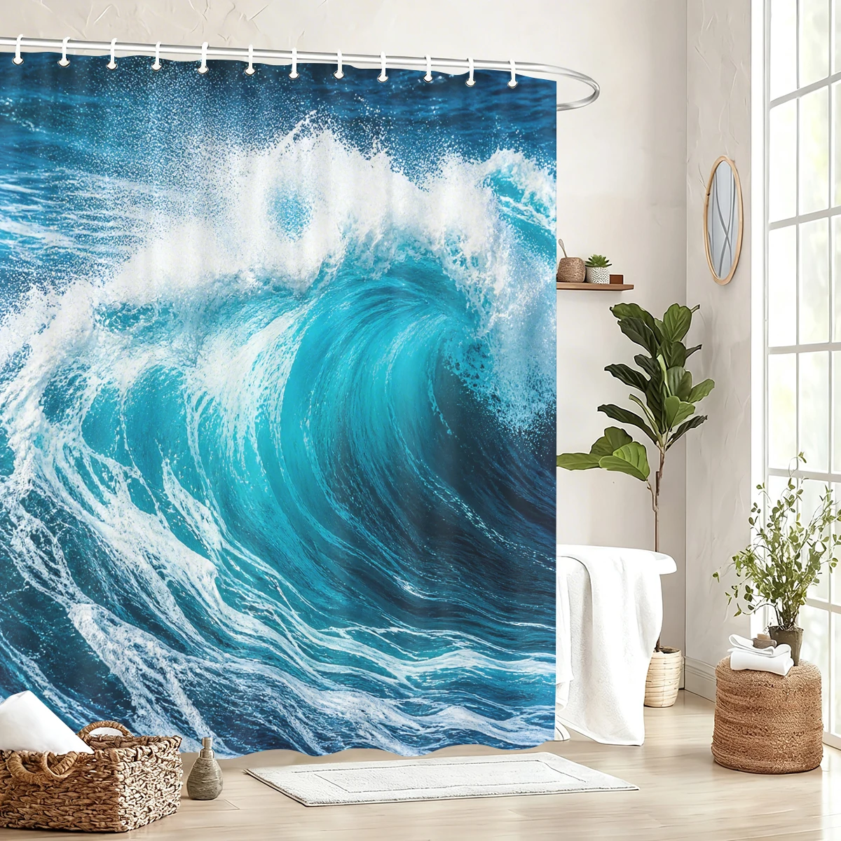 cortina-de-banheira-em-poliester-com-padrao-artistico-vibrante-decoracao-estilosa-para-banheiro-com-estampas-tematicas-de-animais-e-oceano