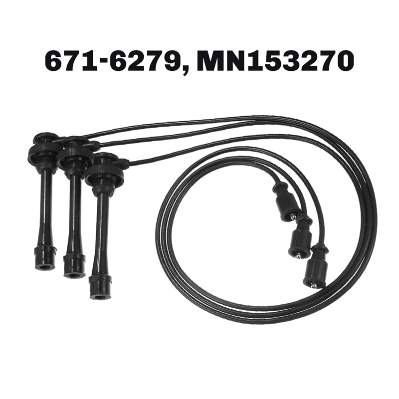 

3Pcs Spark Plug Wire For Mitsubishi Montero V6 3.8L 2003-2006 Car Plug Wire Parts 671-6279, MN153270