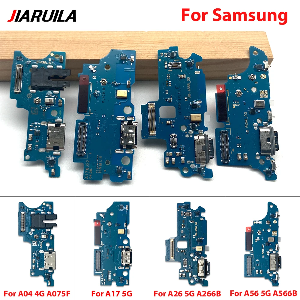 50Pcs，For Samsung A07 4G A17 A26 A56 M55 M56 5G USB Charging Port Mic Microphone Dock Connector Board Flex Cable Repair Parts
