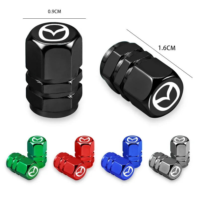 

Metal Tyre Valve Stem Caps Wheel Rim Air Cover Accessories for Mazda CX-30 CX-5 CX-50