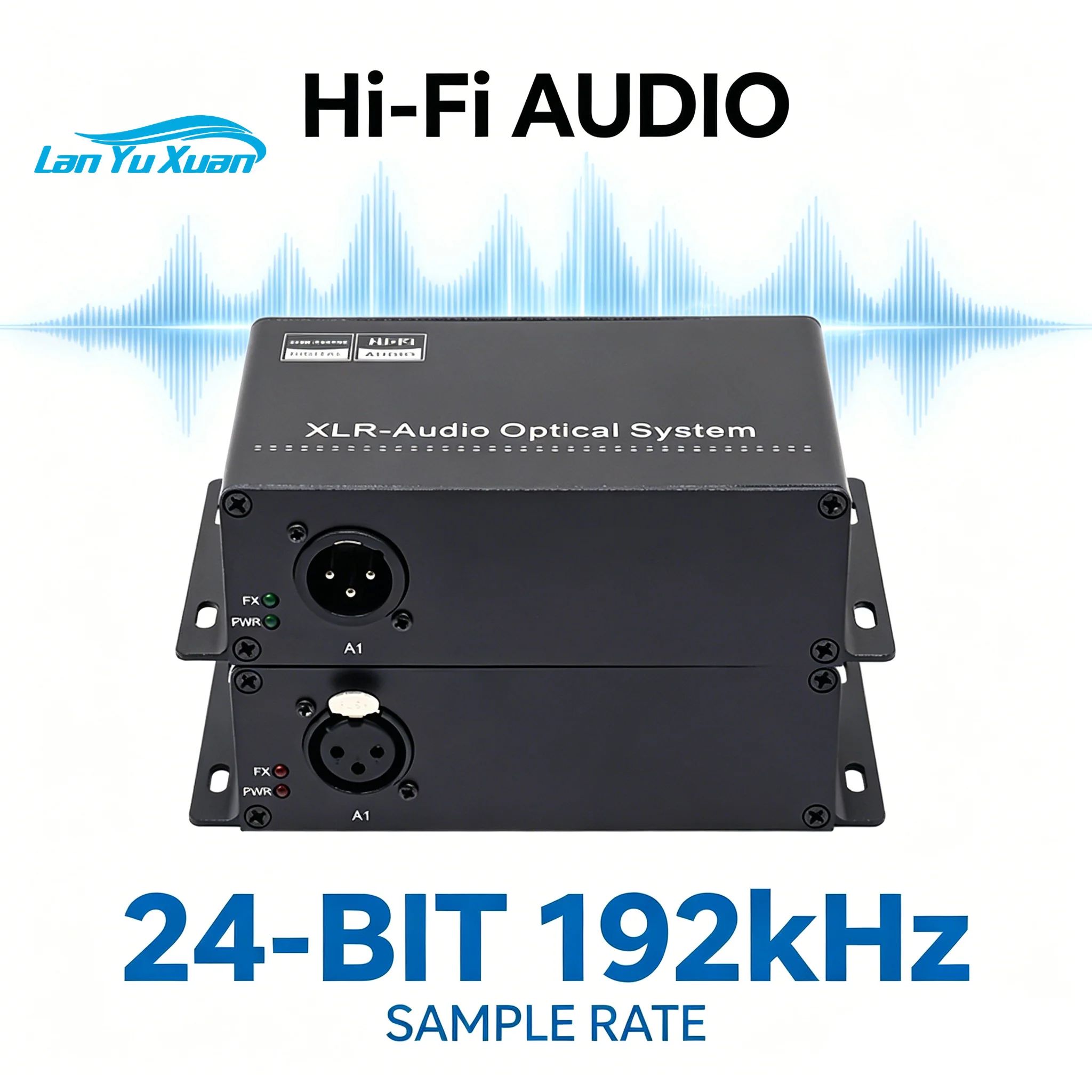 High-Definition 24bit 192kHz 1 Channel Hi-Fi XLR Audio Over Fiber Uni-directional 1ch Audio XLR Audio Fiber Optic Converter