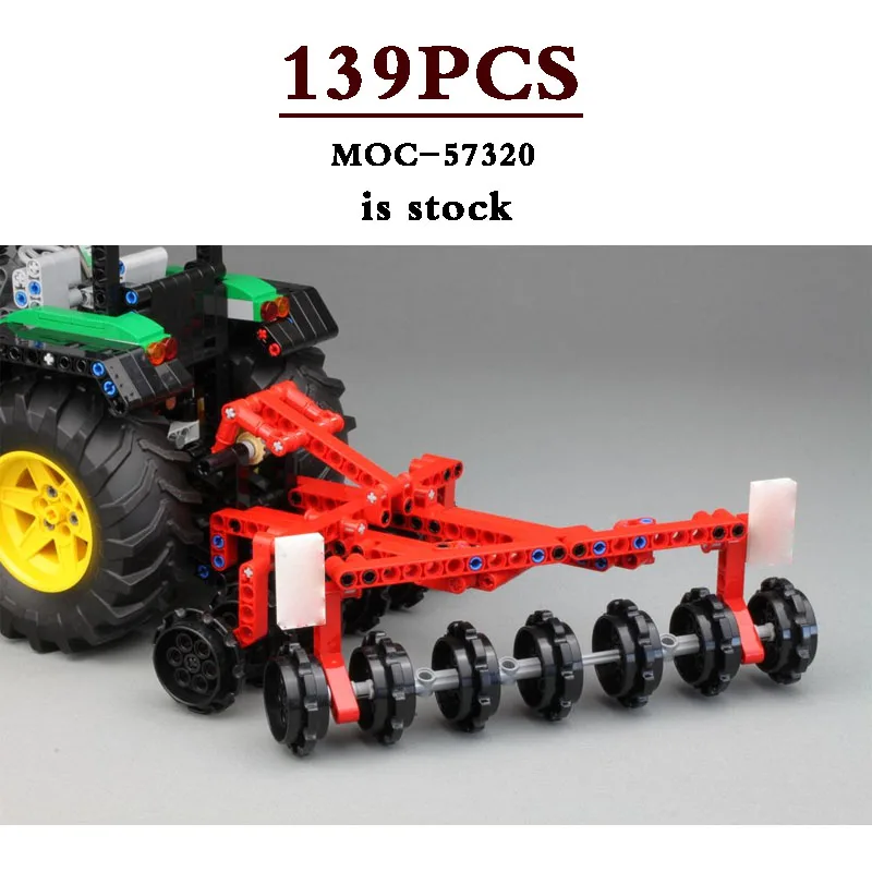 MOC-57319+MOC-57320+MOC-57321+MOC-57322 Rotary Bulldoer 42054 Agricultural Machinery Vehicle Building Blocks Toy Christmas Gift