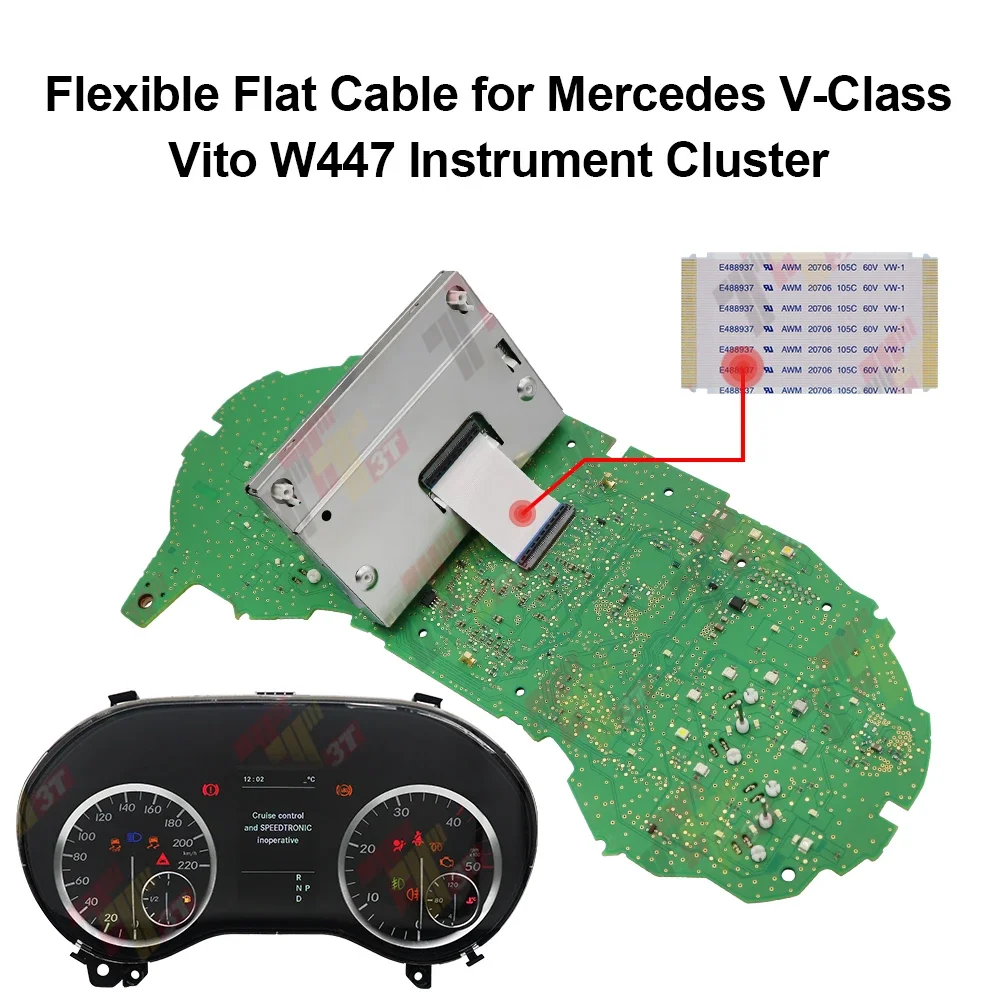 Flexible Flat Ribbon Cable for Mercedes V-Class Vito W447 Instrument Cluster Pixel Repair