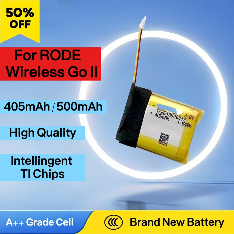 

New 405mAh/500mAh Replacement Battery For RODE Wireless Go II 2 go2 wireless microphone Digital Batteries