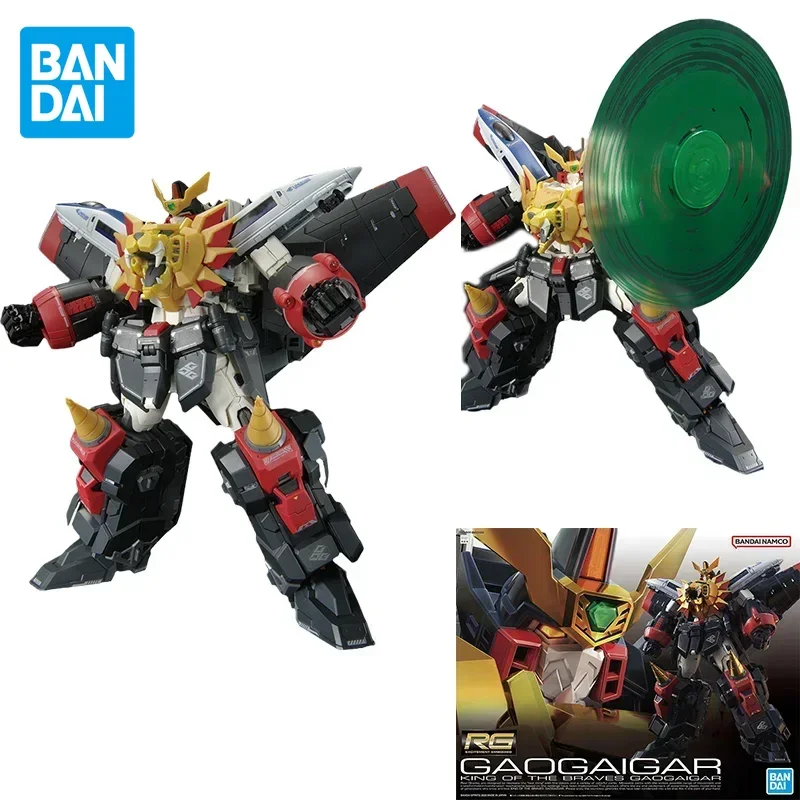 Bandai Original Anime Figure RG The King of Braves GAOGAIGAR Action Figure Toys for Kids Gift Collectible Model Ornaments