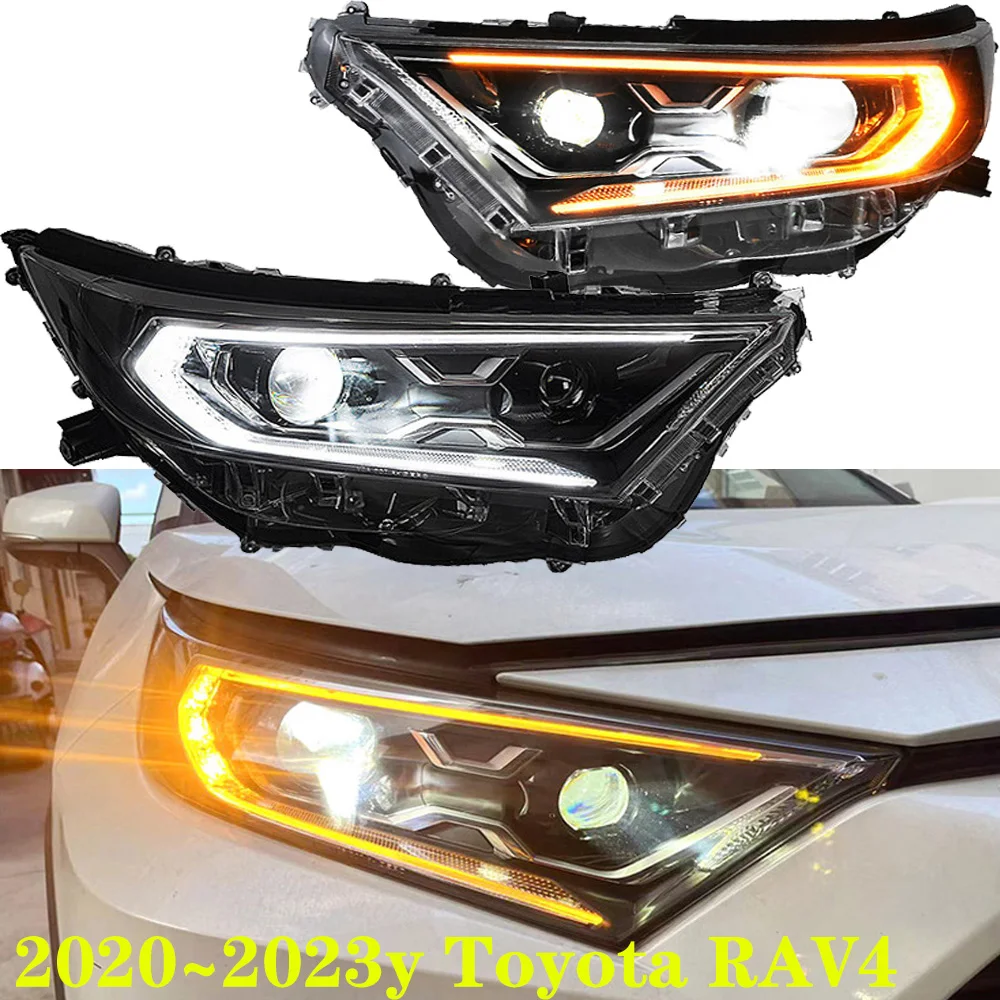 

car bumper headlamp for Toyota RAV4 headlight ALL IN LED 2020~2023y car accessories head lamp for Toyota RAV4 fog light