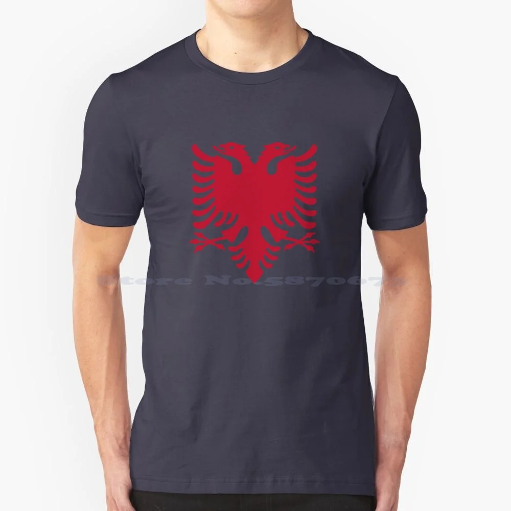 Albania Eagle T Shirt 100% Cotton Tee Albania Shqiptar Kosova Tirana Durres Korce Kukes Prishtina Tetova Shkupi Elbasan Shkoder