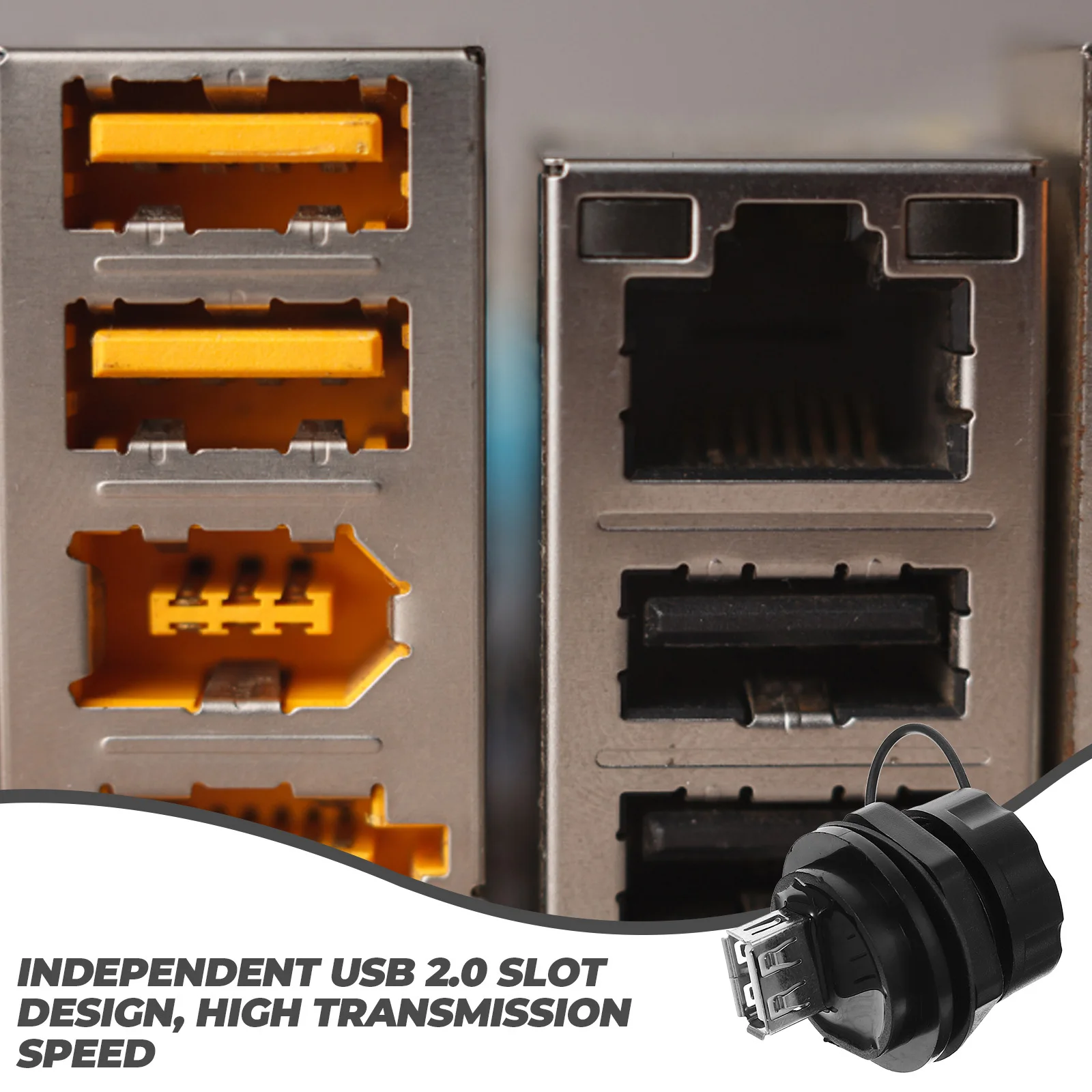 

Водонепроницаемый разъем USB 2.0 для монтажа на панель, адаптер-переходник (штекер-гнездо), для передачи данных, сквозной порт, удлинитель USB, фронтальный